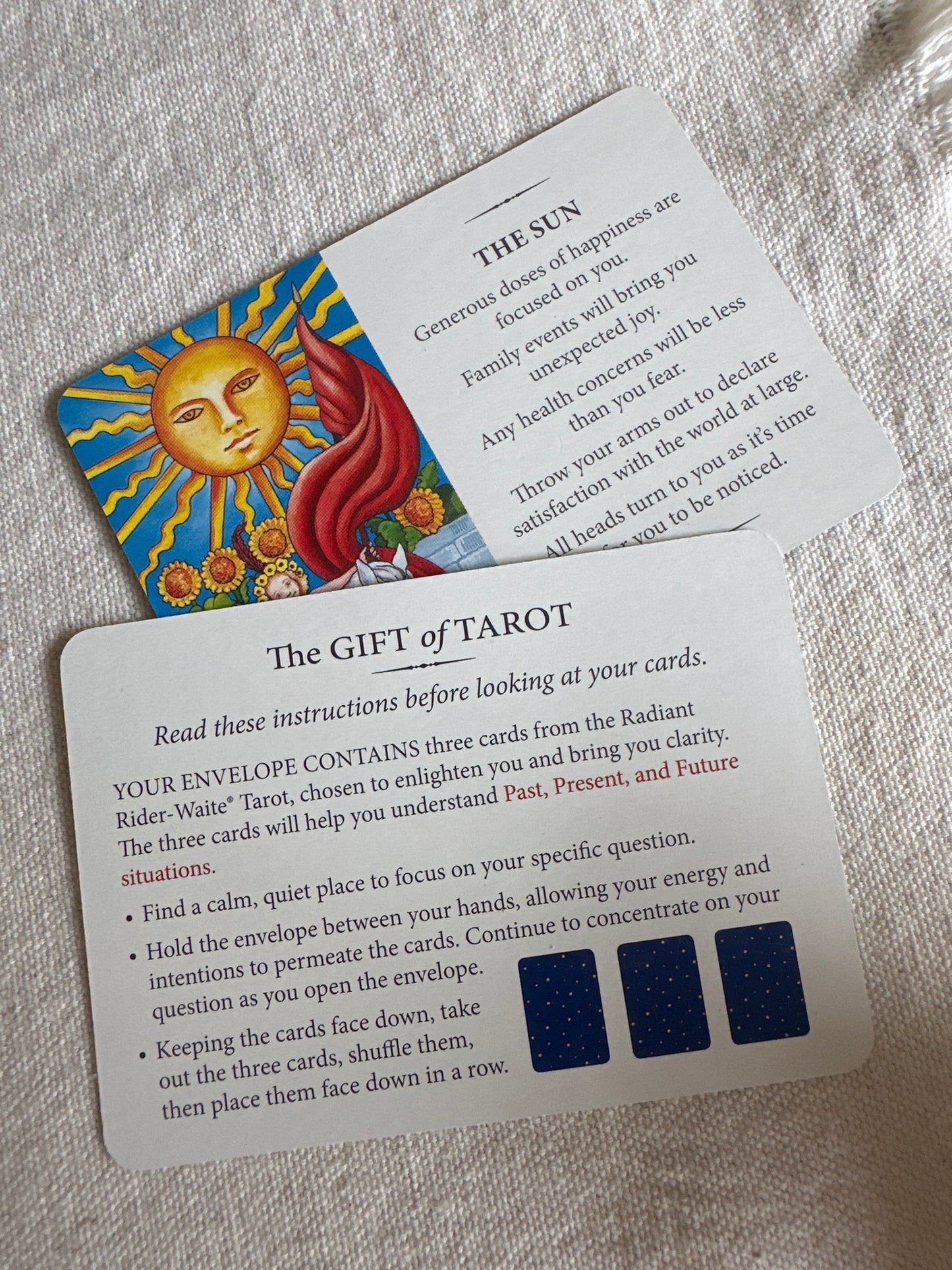 Tarot gift cards